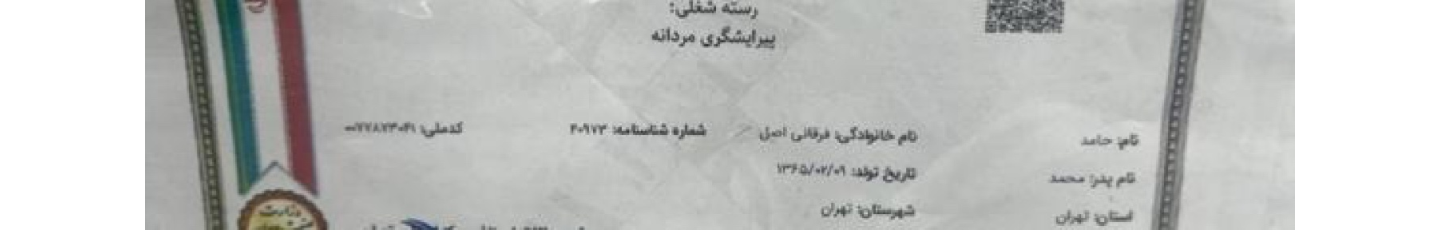 استخدام پیرایش مردانه حامد