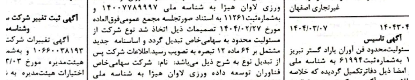 فناوران توسعه  داده ورزی لاوان هیژا